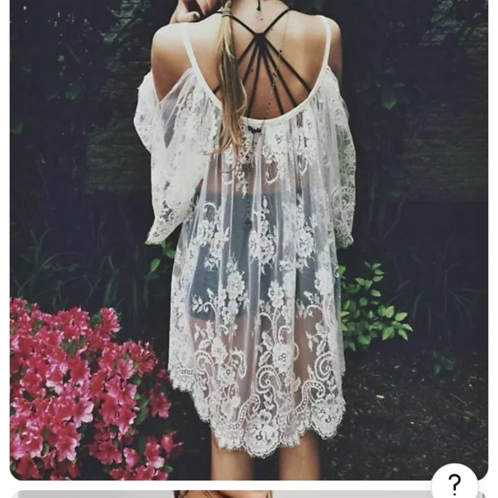 NWT Free People Jen’s Pirate Booty Ivory Lace Cover Up XS/Small perfectcondition